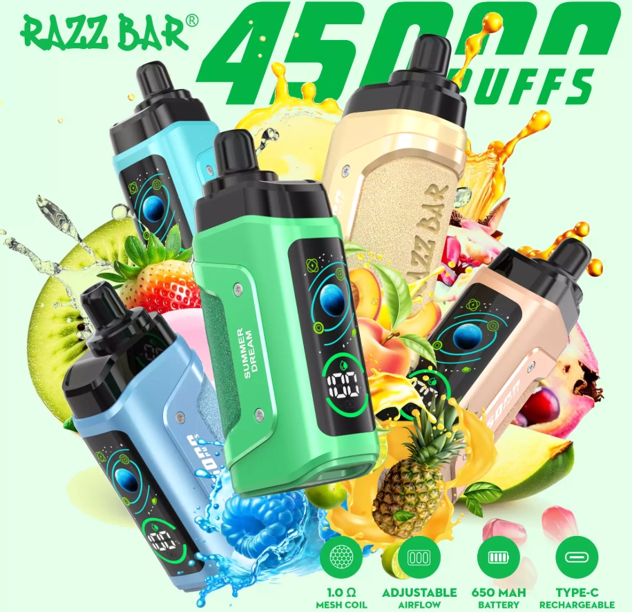 Razz Bar 45000 Puffs Vape – Ananas Kokos: Tropikalna rewolucja na polskim rynku e-papierosów w 2025
